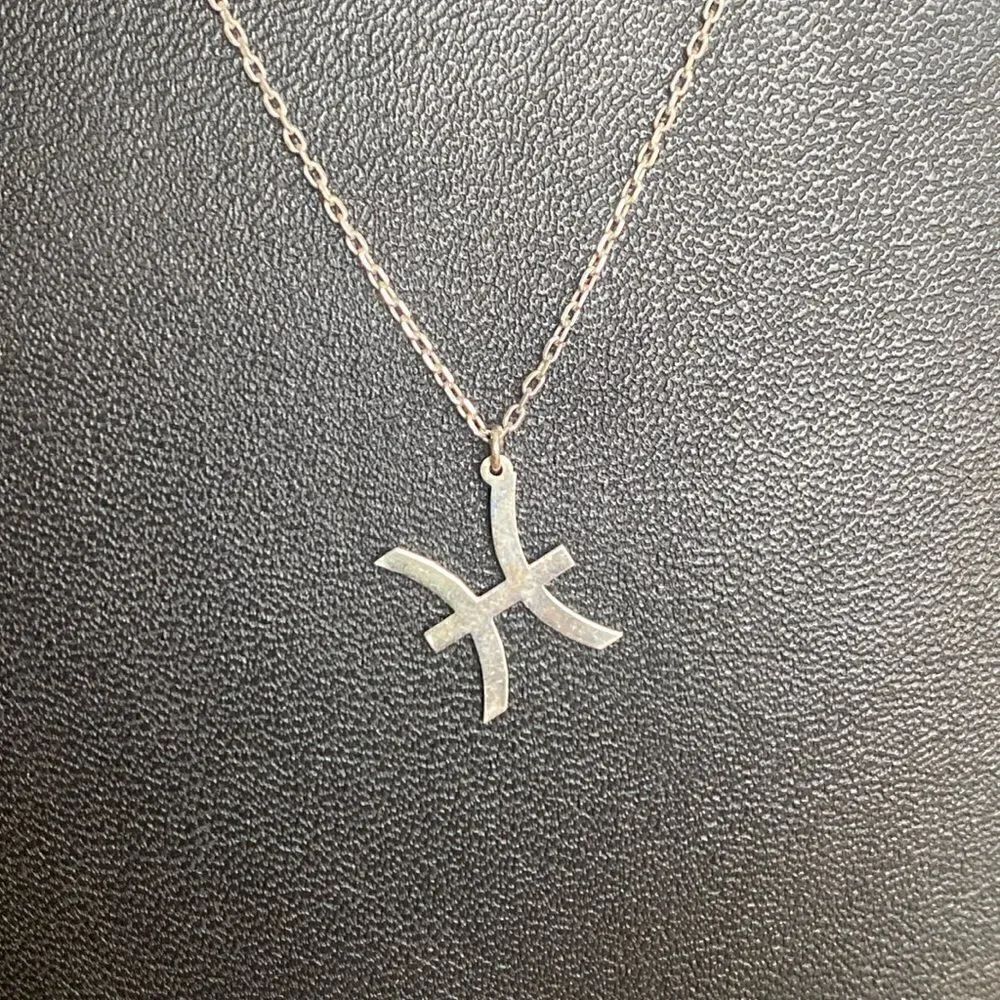 Sterling silver Pisces necklace